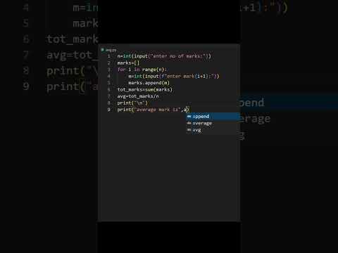 Find Average Mark using Python, #tech #python