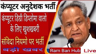 खुशखबरी | संविदा आधार पर भर्ती | Computer Instructor | Computer Anudeshak | New Vacancy Notification