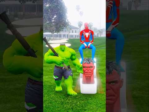 Hulk Saves Spider-Man, skibiditoilet from Venomous Zombie Attack! #shorts #gta5 #skibiditoilet