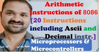 8086 Arithmetic Instructions || DAA || DAS || AAA || AAS || AAM || AAD || Microprocessors || ASCII