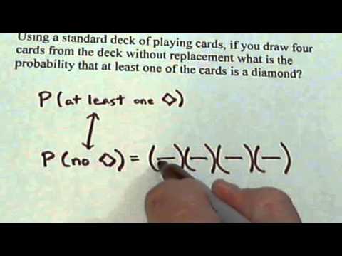 Card Probability -- Drawing at least One
