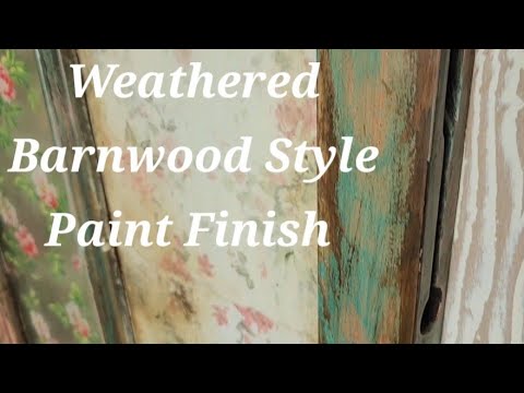 Glaze & Paint Layers = A Perfectly Imperfect Barnwood Style Finish #diyideas