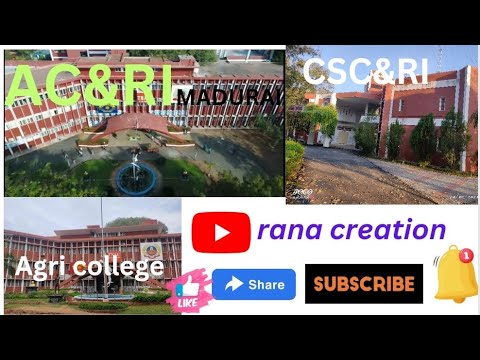 TNAU Campus Madurai🤩||Part 1|| Agri clg|| AC&RI|| CSC&RI||Agricultural University Campus 💯💥