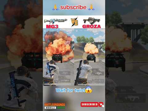 MG3 V/S GROZA 😱🔥ll tenk damage test ll BGMI #bgmi #pubg #donotmisstheend