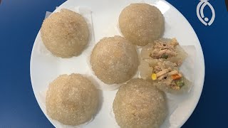 How to make steamed tapioca pearl with pork filling ( Chinese dim sum )