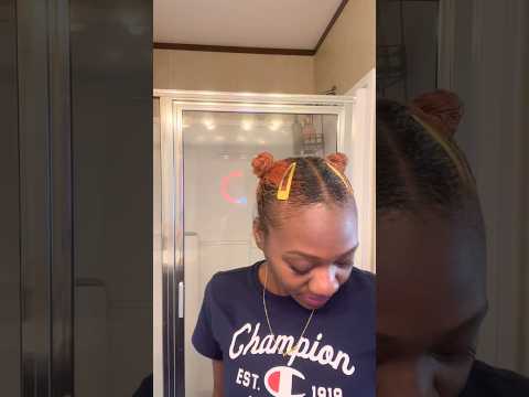 Space bun curly hairstyle💕 #blackgirlhairstyles#putitondafloor  #naturalhairstyles#protectivestyles