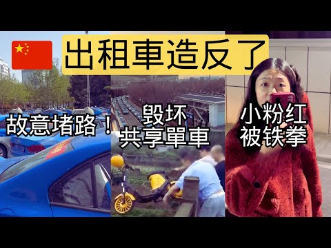 經濟太差！出租車生計困難爆發不滿。小粉紅消費降級，花10元還想當公主，被鐵拳制裁。