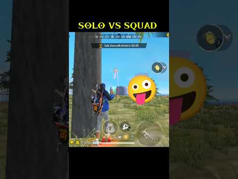solo vs squad 😲#shorts #freefire