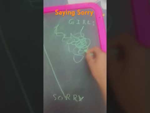 Boys and girls saying sorry