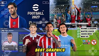 eFootball PES 2026 PSP Android Offline PS5 Camera | Efootball 2027 PPSSPP UCL Update & 62+ 🏟️