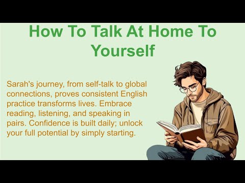 How To Talk At Home To Yourself🔥 | Learn English | English Audio Podcast | English Learning Tips