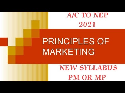 B.com I Sem: Principles of Marketing- Unit 1: Introduction to Marketing