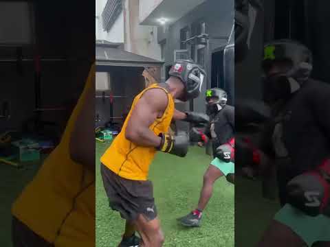 Nice job small Tyson x boss man #boxing #boxingexercise #mma #boxingtraining