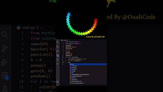Subscribe for more 🔥🐍🐢 #coding #shorts  #oualicode #python #correctcoding #programming #graphics
