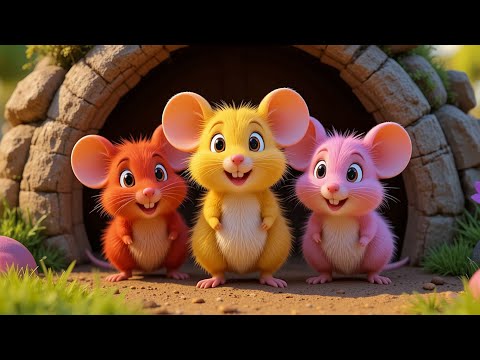 Five Little Mice | Nursery Rhyme & Kids Song | Catchy Poem for Kids