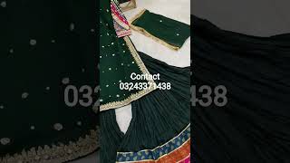 Chiffon Beautiful Handwork Straight Shirt With Beautiful Sleeves Work With Crush Flapper sizes s,m