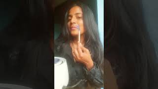 Trying Upper Lips waxing at home 😵‍💫    # close to 1k