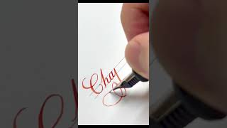 Chapter - handwriting with flex fountain pen #calligraphy #fountainpen #satisfying #handwriting