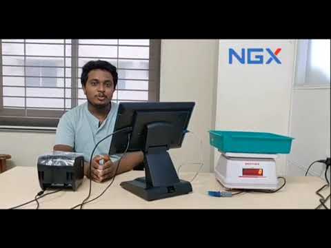 ngx nunix touch pos with weighing machine connect demo@ pls call 9246883372