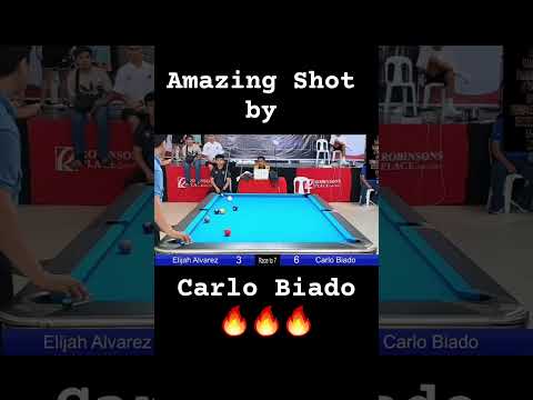 Amazing Shot by Carlo Biado #9ball #billiards #pool #8ball