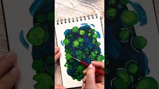 Water lilies 🎨 Gouache painting tutorial