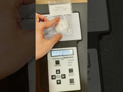 Testing a 1 oz Australia Kookaburra 1995 Silver Coin with Sigma Metalytics Precious Metal Verifier
