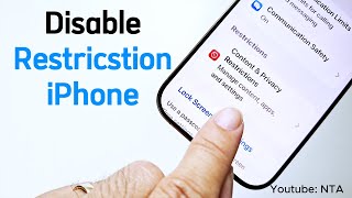 How to Disable Restrictions on iPhone