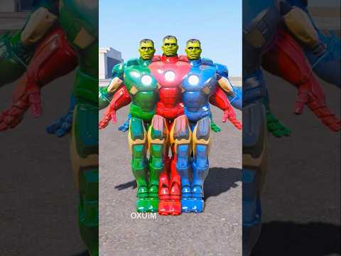 GTA 5: Iron Hulk Brothers Save Spider-Man & Iron Man from Venom! #shorts #gta5