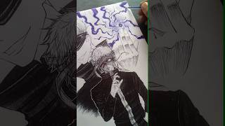 making SATORU GOJO killer pen art #Anime pen art