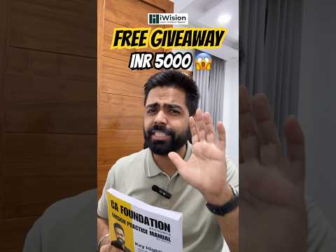 FREE GIVEAWAY WORTH ₹ 5000 Participate NOW #giveaway #cafoundation #accounting #caexams #castudents