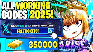 *NEW* ALL WORKING CODES FOR ARISE CROSSOVER IN 2025! ROBLOX ARISE CROSSOVER CODES