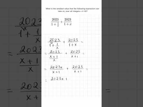 1 минутта олимпиадалық есеп шешу #maths #algebra #matholympiadquestion #question