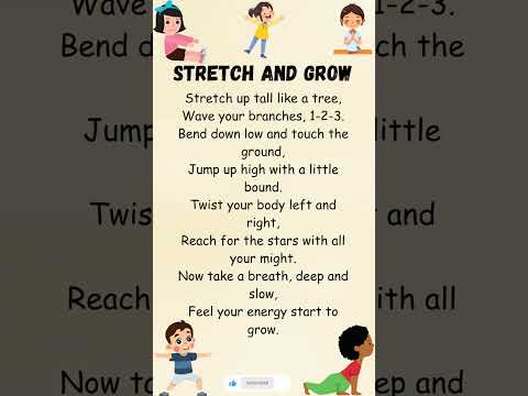 Stretch and Grow| Poems in English | English poem for kids | #shorts