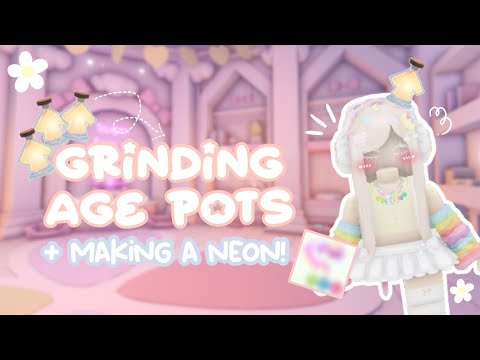 ˚୨୧⋆｡˚ Grinding Age Pots! + Making A Neon Sakura Spirit!! - #adoptme #adoptmeroblox ♡༊*·˚