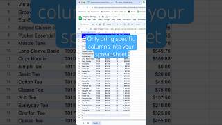 Only bring specific columns into your spreadsheet. QUERY/ IMPORTRANGE combo is elite #googlesheets
