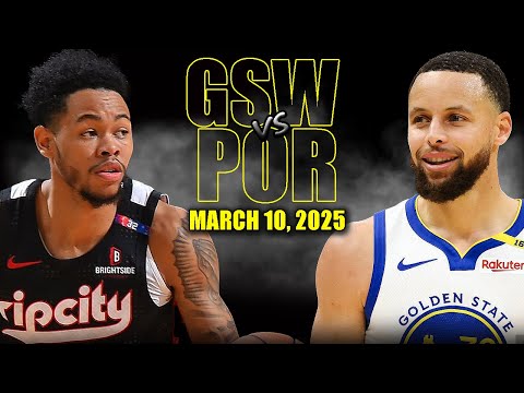 Golden State Warriors vs Portland Trail Blazers Full Game Highlights - March 10 | NBA Regular Season