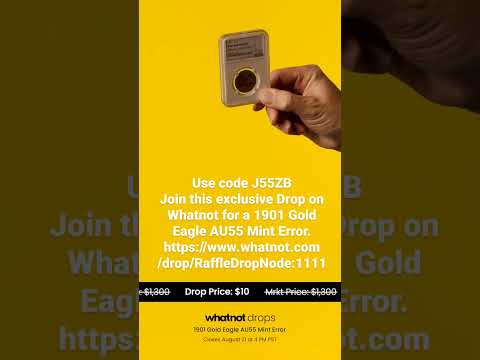 Use code J55ZB to win1901 Gold Eagle AU55 #coins  https://www.whatnot.com/drop/RaffleDropNode:1111