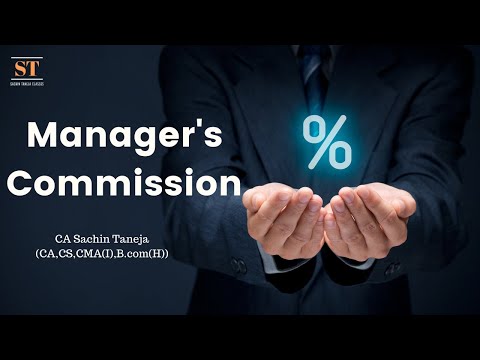 Manager Commission | Financial Statement  | Final Account | Profit & Loss | Adjustment