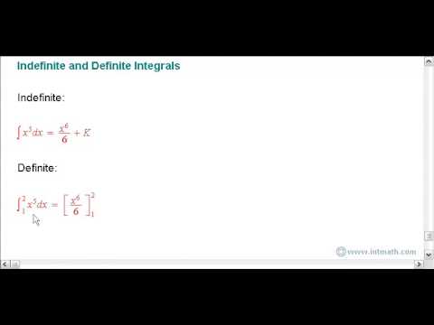 Integration - definite - indefinite