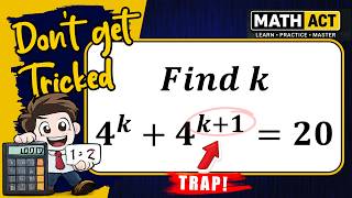 This Exponential Equation Looks Easy… But Can You Find k - Math Act