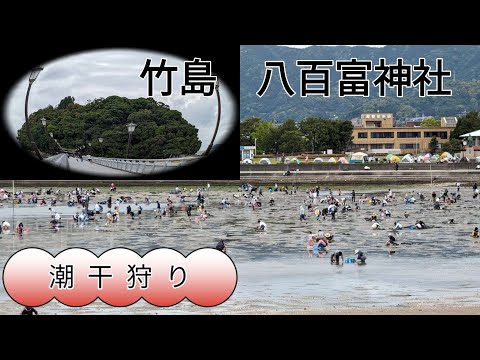 【蒲郡市】竹島　八百富神社と潮干狩り「ハマグリ　あさり　かがみ貝」