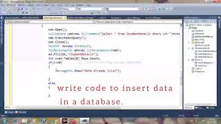 Insert data in sql database and display in datagridview using C#.Net