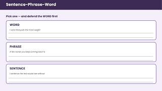 Sentence-Phrase-Word