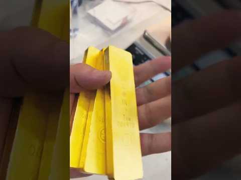 Watch the Stunning Gold Bars Shine 🎉 #gold #Luxury gold #USA trend #Gold lovers