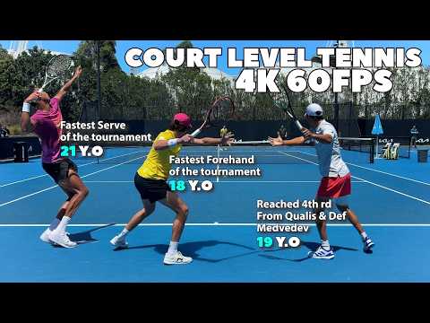 Young Guns Are Here! // Joao Fonseca, Learner Tien & Mpetshi Perricard Court-Level Practice 4K 60FPS