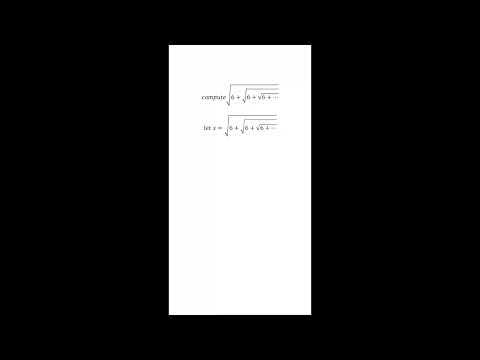 INSTRUCTIVE INFINITE RADICALS SUM PROBLEM