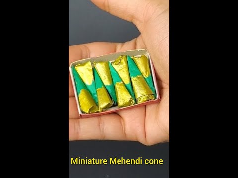 Miniature fake Mehendi cone |Simple & Super Easy | Miniature cosmetics diy