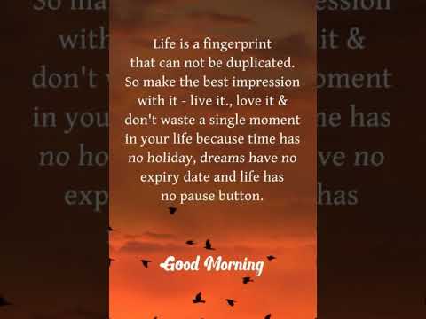Life is a fingerprint That Can ..... Inspirational #Goodmorning thought #motivational video #shorts