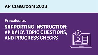 Supporting Instruction for Precalculus