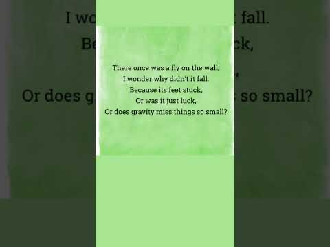 A Limerick - There once was a fly on the wall #limerick #kidscartoon #kidspoemvideos